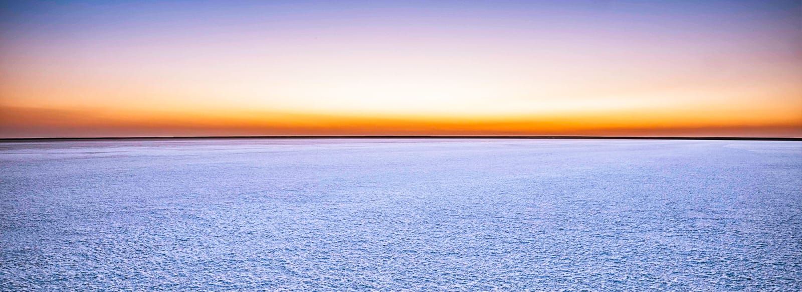 White Rann of Kutch, salt desert at sunset